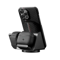 Pitaka MagEZ Slider 4-in-1 Wireless Charger + Power Dongle for Apple Watch - Black